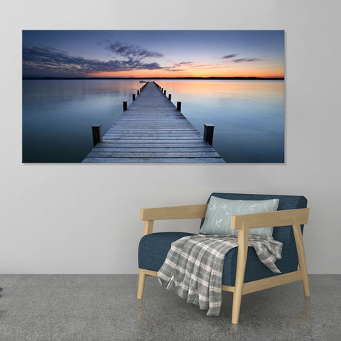 Jetty Horizon - Large Scale Canvas Print Art - JP524 - 100x200cm