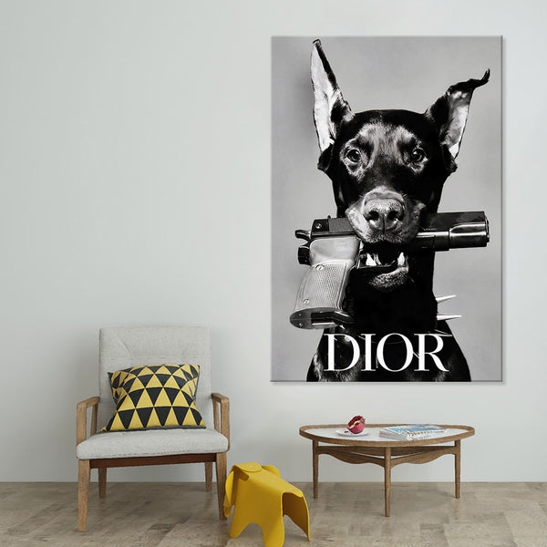 Dior Dog - Canvas Art Print - CN742 - 80x120cm