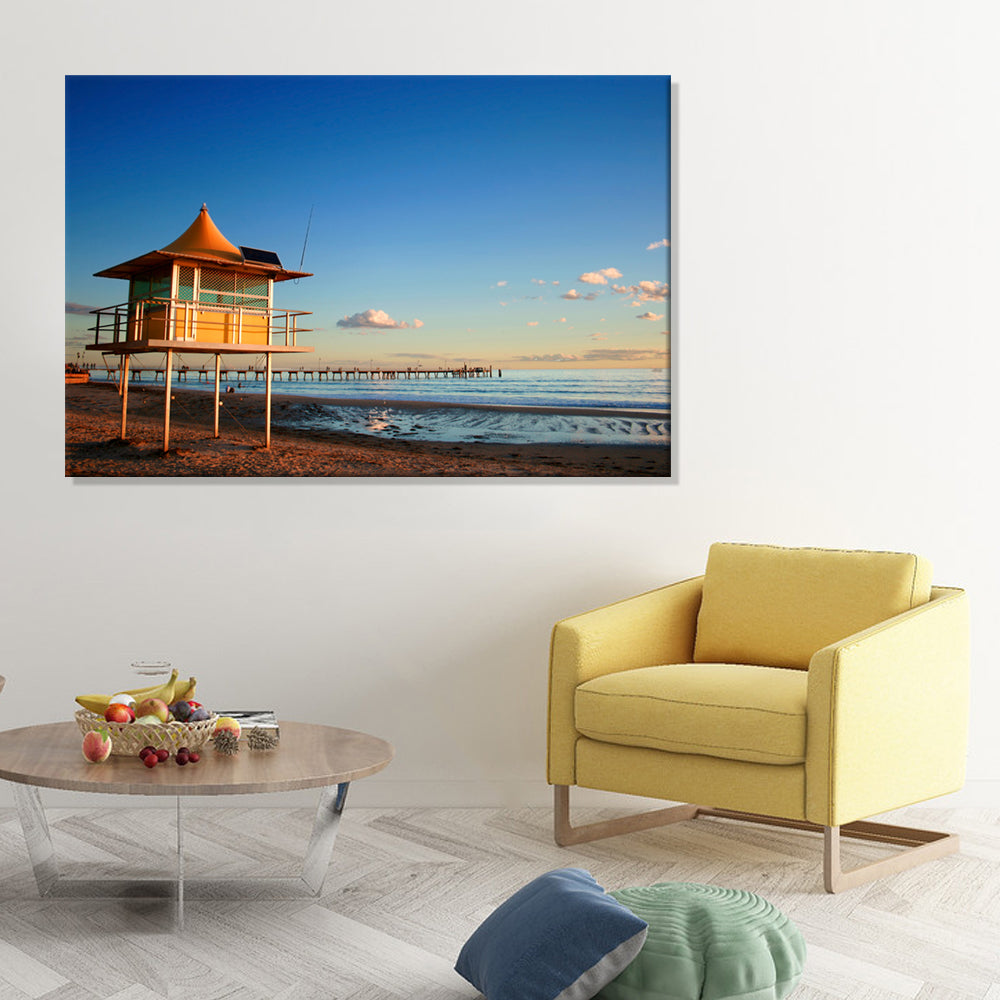 Adelaide's Glenelg Beach - Canvas Art Print - JP763