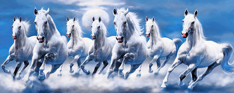 Graceful Equines - Canvas Print Art - JP722 - 80x200cm