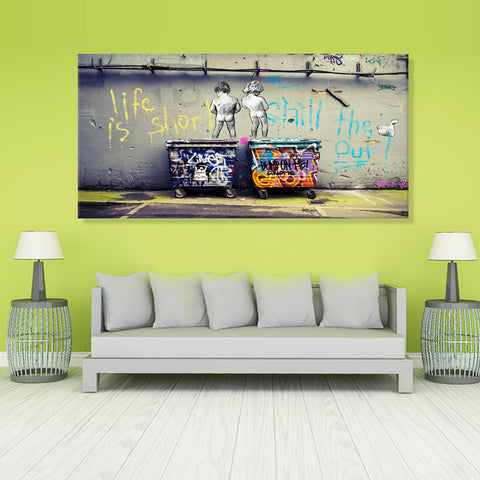 Banksy - Life is Short - Canvas Print Art - JP774 - 100x200cm