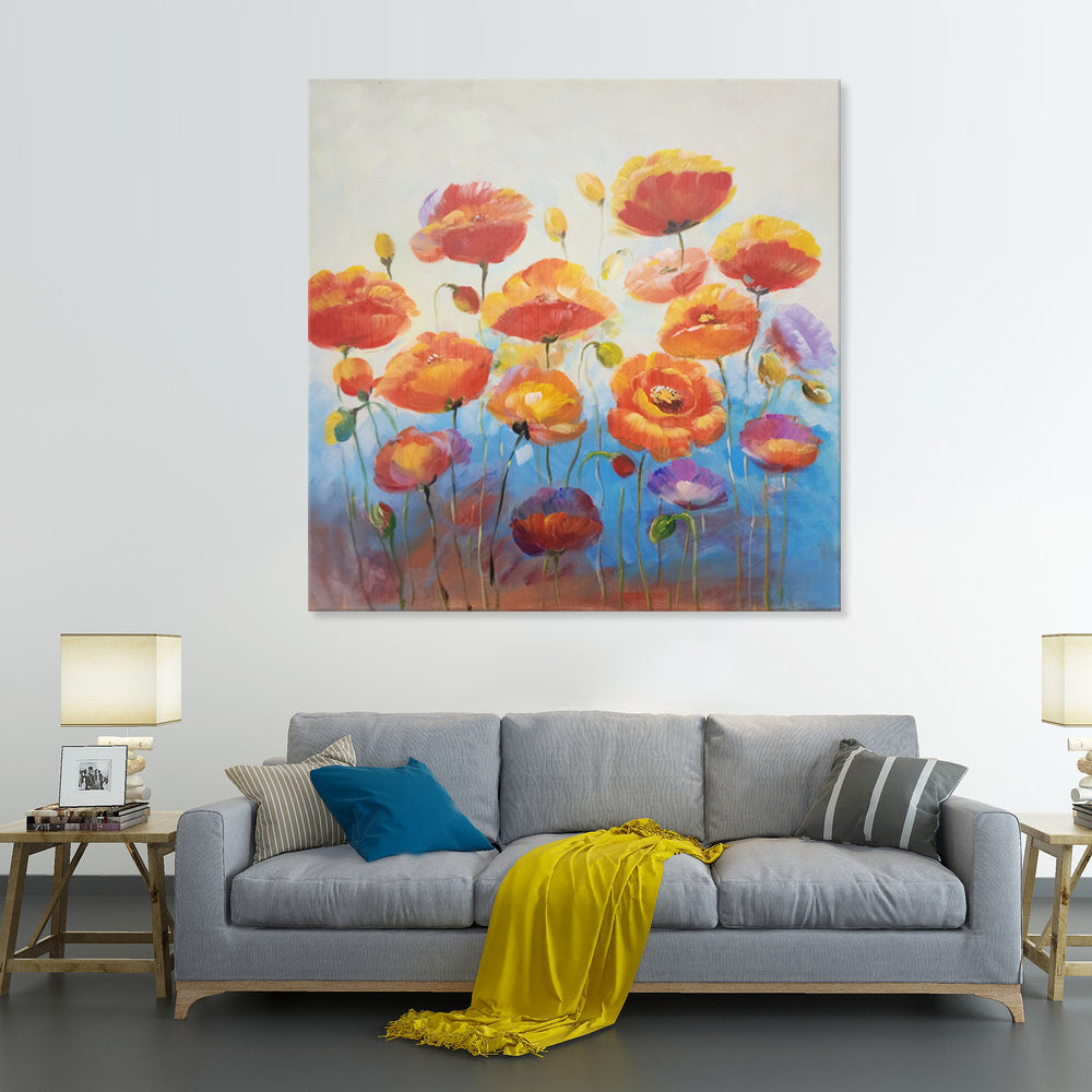 Field of Blossoms - Hand Painted Art Size 70x70cm