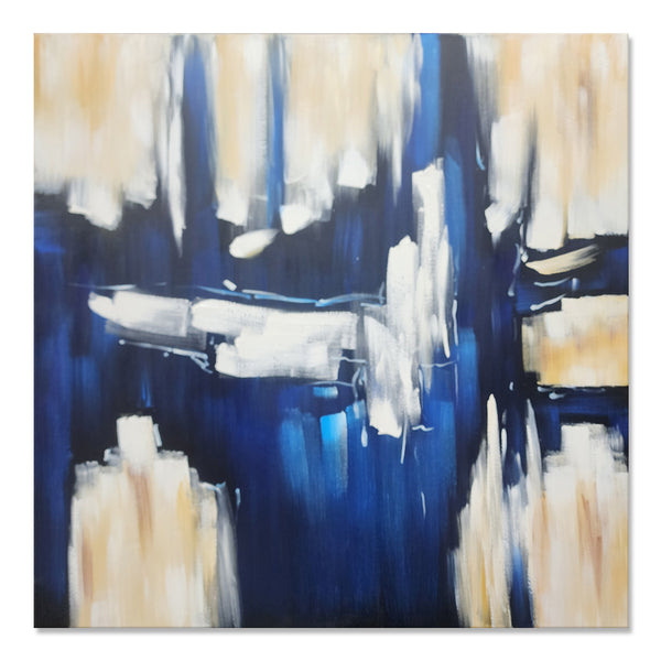 Abstract Reflections - Hand Painted Art Size 100x100cm