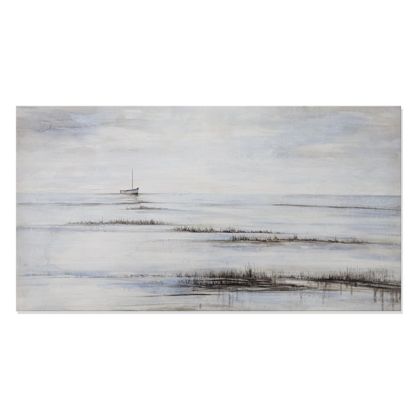 Solitude at Sea - Hand Painted Art Size 80x150cm