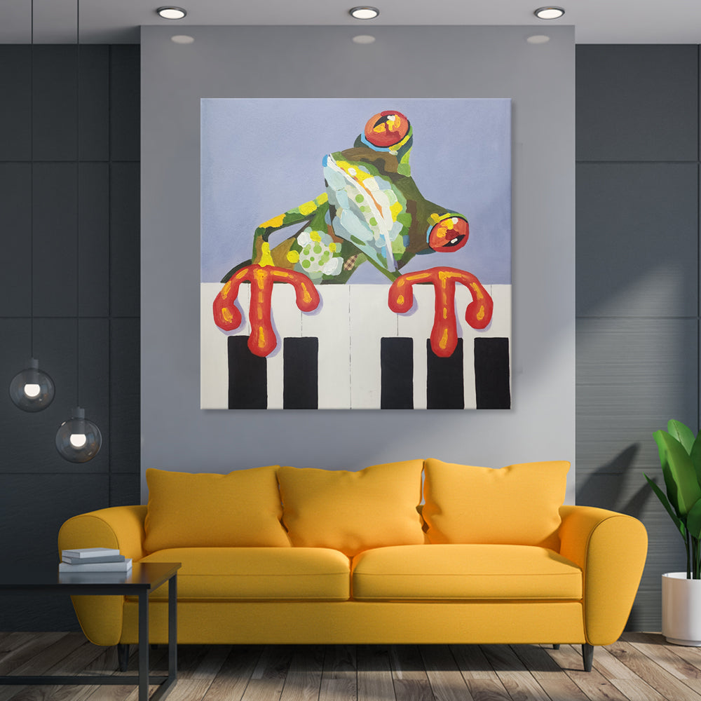 Hand Painted Art, Ready to hang, Size 100x100cm -Size 100x100m,  MTO-287