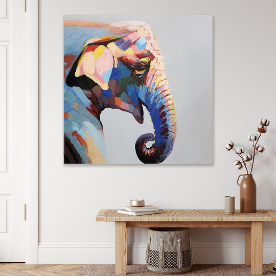 Elephant of Colors - Hand Painted Art Asst Sizes