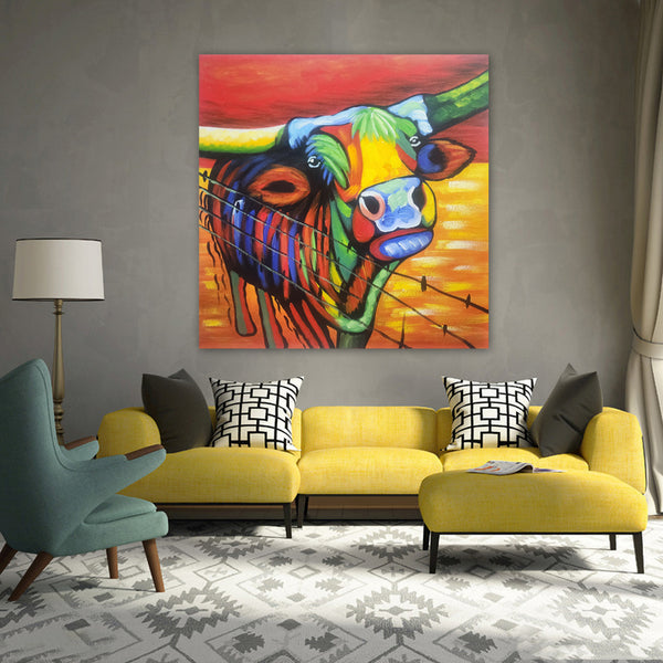 Hand Painted Art, Ready to hang 90x90cm,  MTO-428