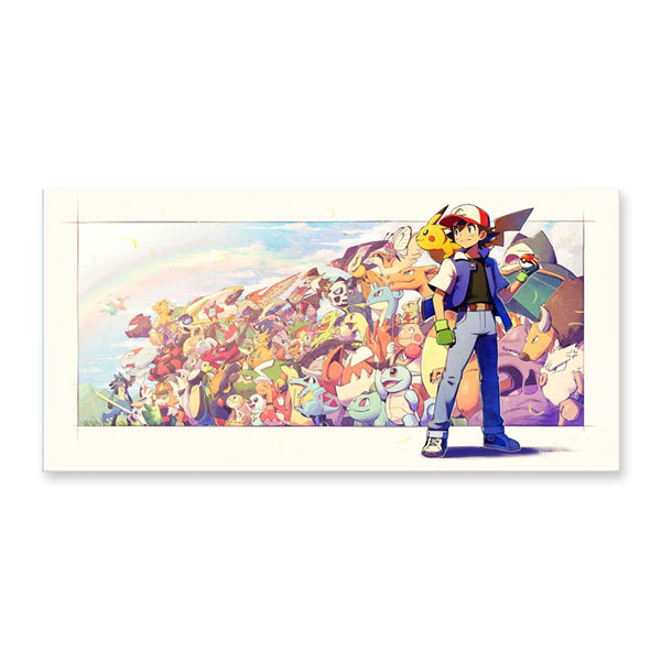 Pokemon Team - Canvas Art Print - 40x80cm