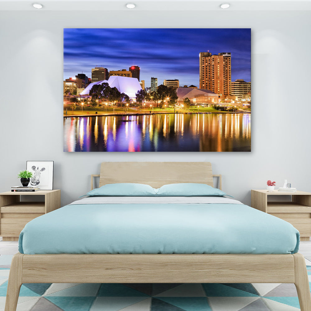 Adelaide City at Dusk - Canvas Art Print - JP762