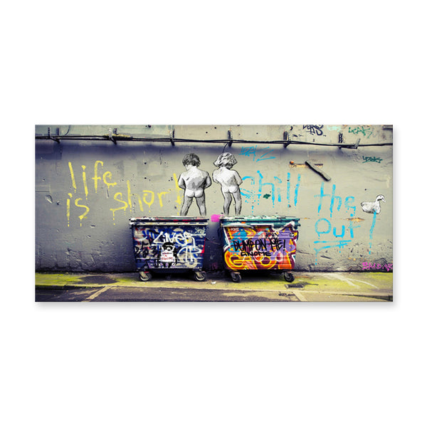 Banksy - Life is Short - Canvas Print Art - JP774 - 100x200cm