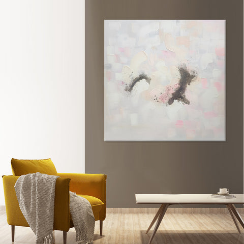 Whispered Hues: Subtle Grace - Original Oil Painting Size 100x100cm