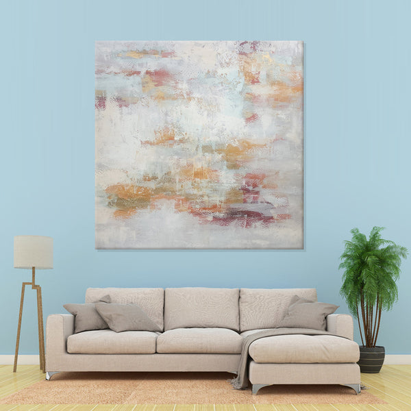 Earthen Serenity: Textured Harmony - Original Oil Painting Size 100x100cm