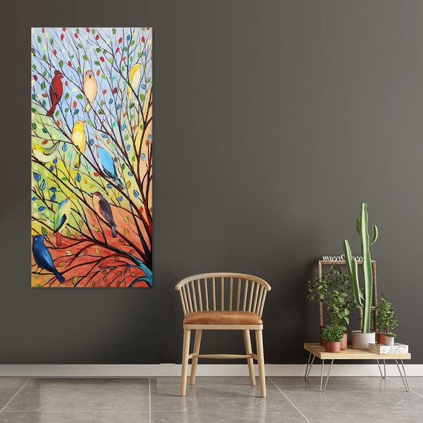 Harmony in the Branches - Hand Painted Art Size 70x150cm