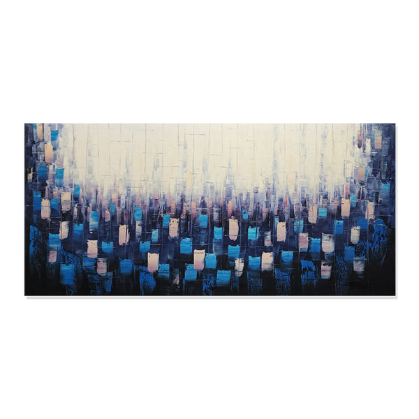 Ethereal Reflections: Gradient Abstract - Hand Painted Art Size 70x150cm