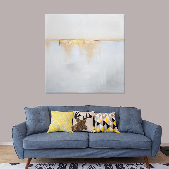 Golden Horizon - Hand Painted Art Size 90x90cm