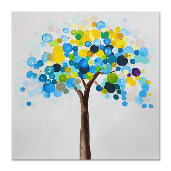 Bubble Tree - Hand Painted Art Size 90x90cm