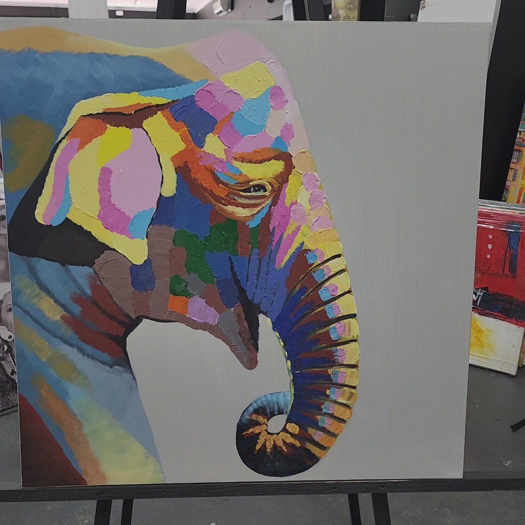 Elephant of Colors - Hand Painted Art Asst Sizes