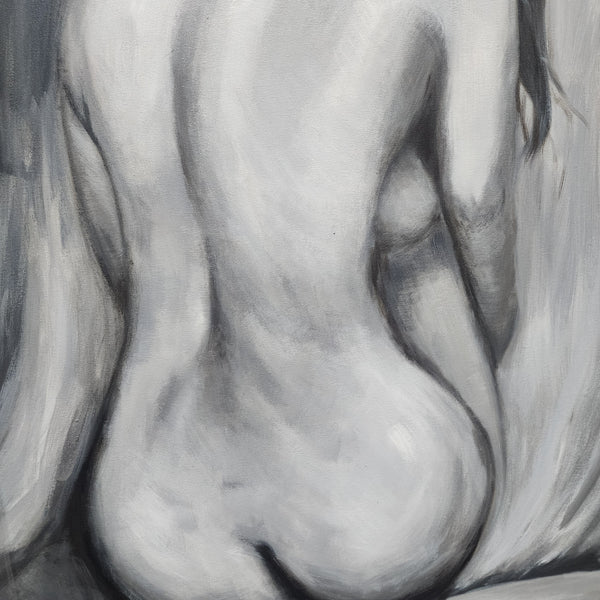 Sitting Nude - Hand Painted Art - 80x120cm YA829