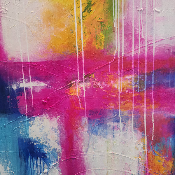 Colour Haze - Beautiful Modern Abstract with Bright, Albeit Soft Colourful Tones, Size 120x180cm