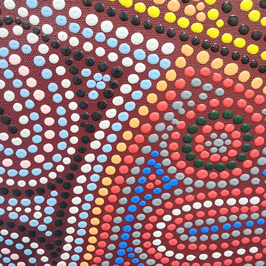 Modern Dot Art - Striking, Colourful Modern Abstract Inspired by Dot Paintings, Size 70x140cm