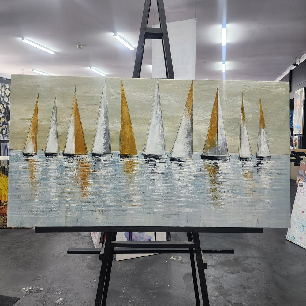 Sailing Serenity – Highly Textured Full of Elegance and Tranquility Size 80x150cm