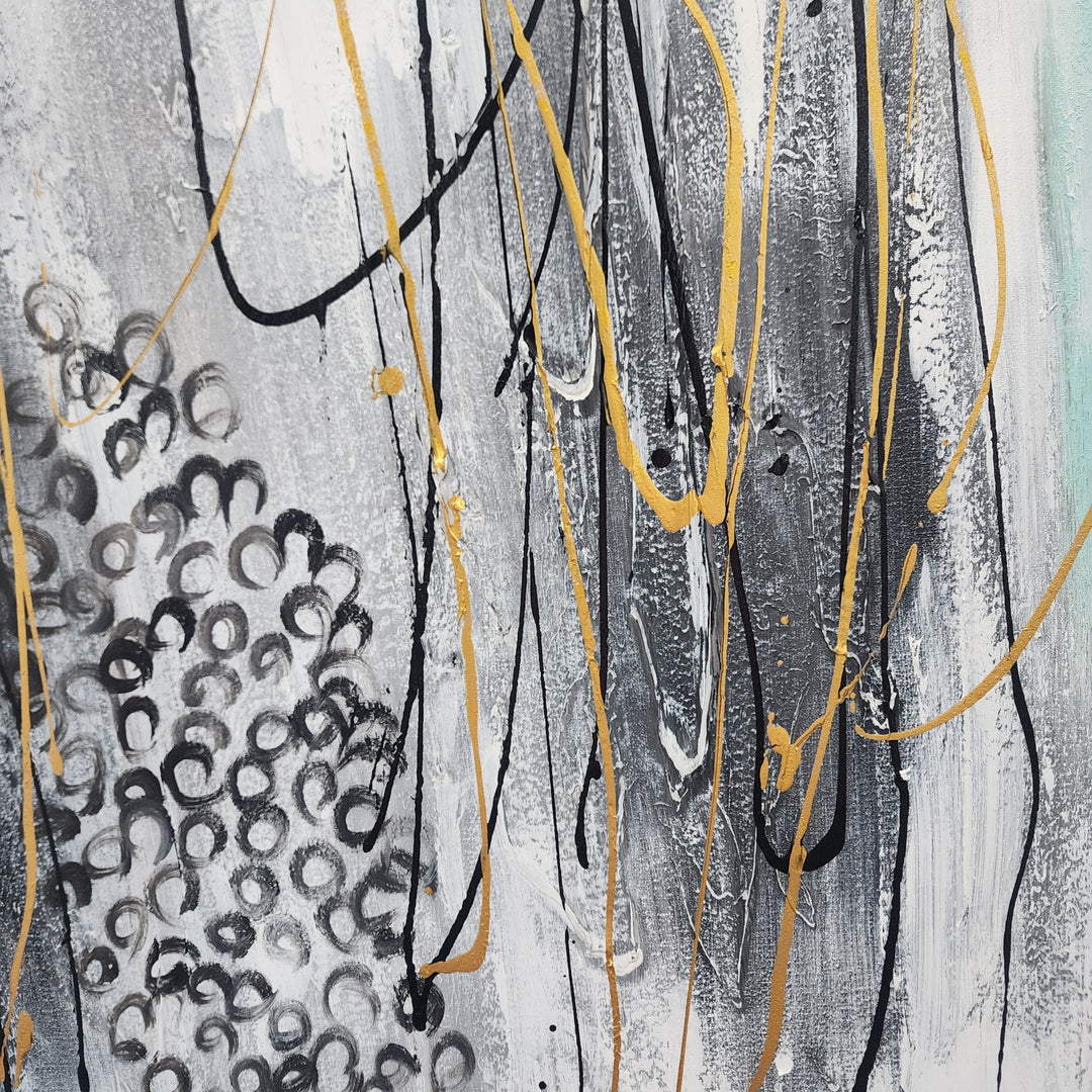 Entranced by the Exotic - Highly Textural Modern Abstract Art 100x240cm