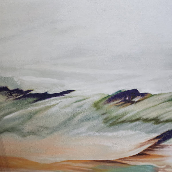 Earthen Waves - Soft, Neutral, Beautiful Modern Abstract Featuring Earthy Tones, Size 100x120cm