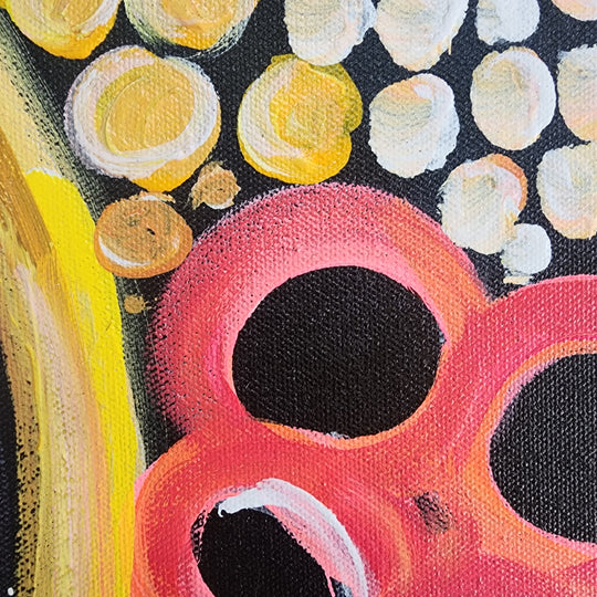 Earthen Circles - Striking, Warm Coloured Modern Abstract Art, Size 100x200cm