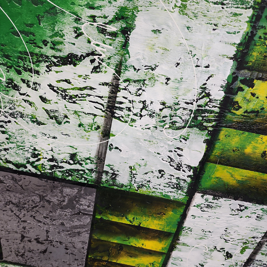 Natural Uniformity - Striking Green Modern Abstract Art size 100x120cm.