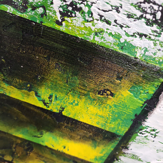 Natural Uniformity - Striking Green Modern Abstract Art size 100x120cm.