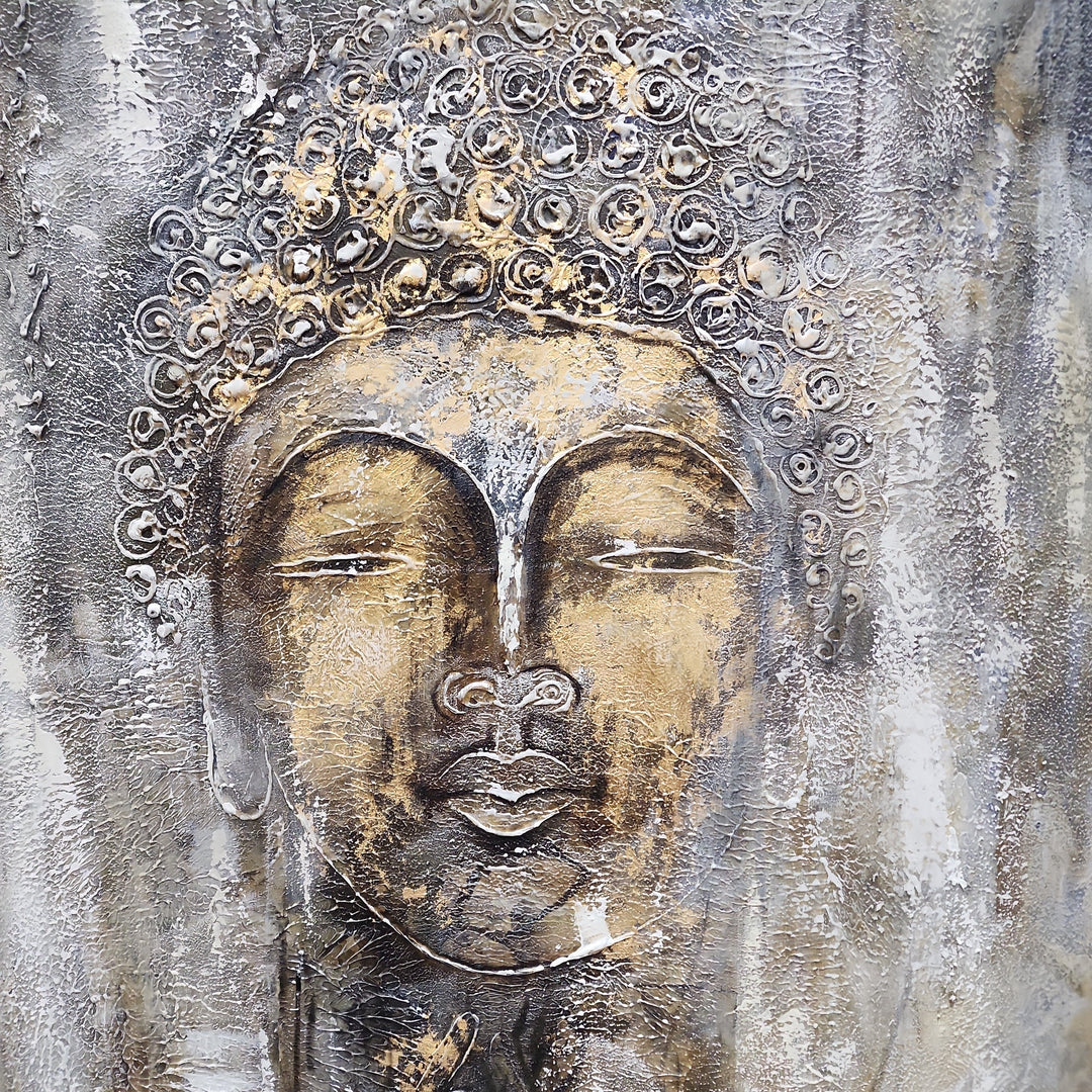 Buddha's Grace - Large Scale 120x200cm  Modern Abstract Art featuring A Portrait of a Buddha