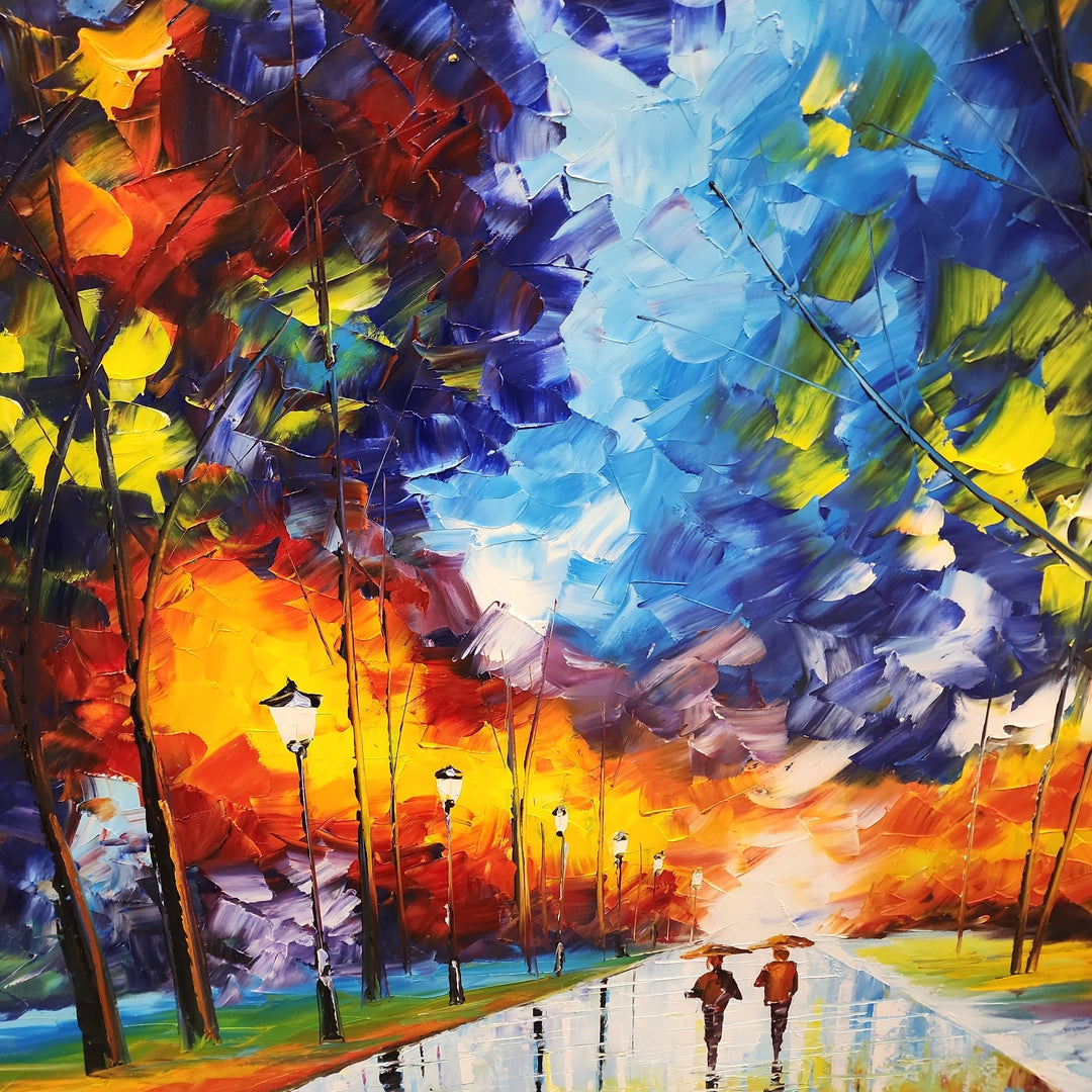 A Dreamlike Pathway - Stunning Colourful Palette Knife Oil Painting 120x180cm