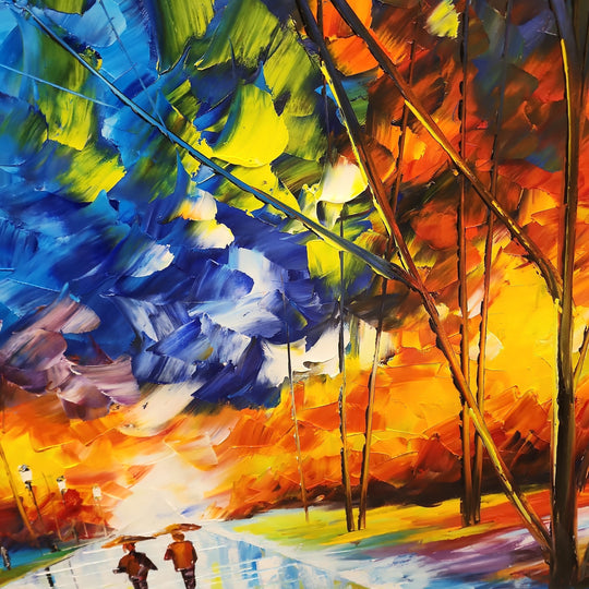 A Dreamlike Pathway - Stunning Colourful Palette Knife Oil Painting 120x180cm