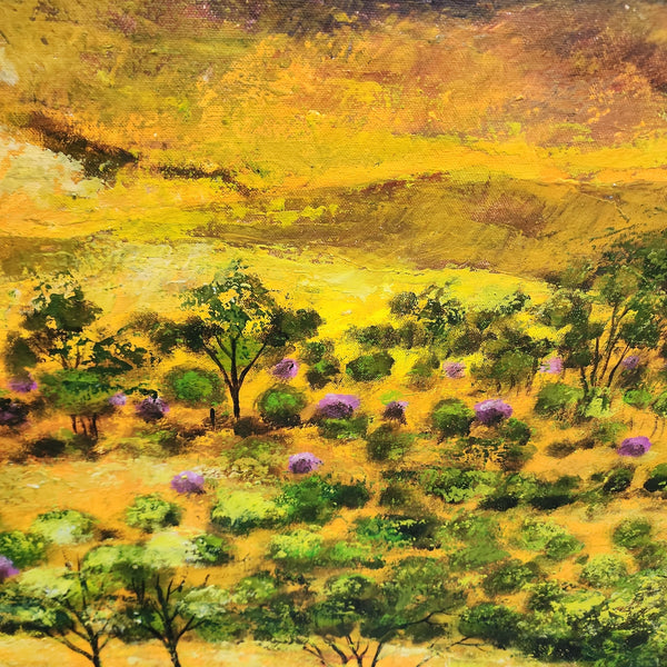 Flinders Ranges - Highly Textural Hand Painted Depiction of the Flinders Ranges, size 80x200cm