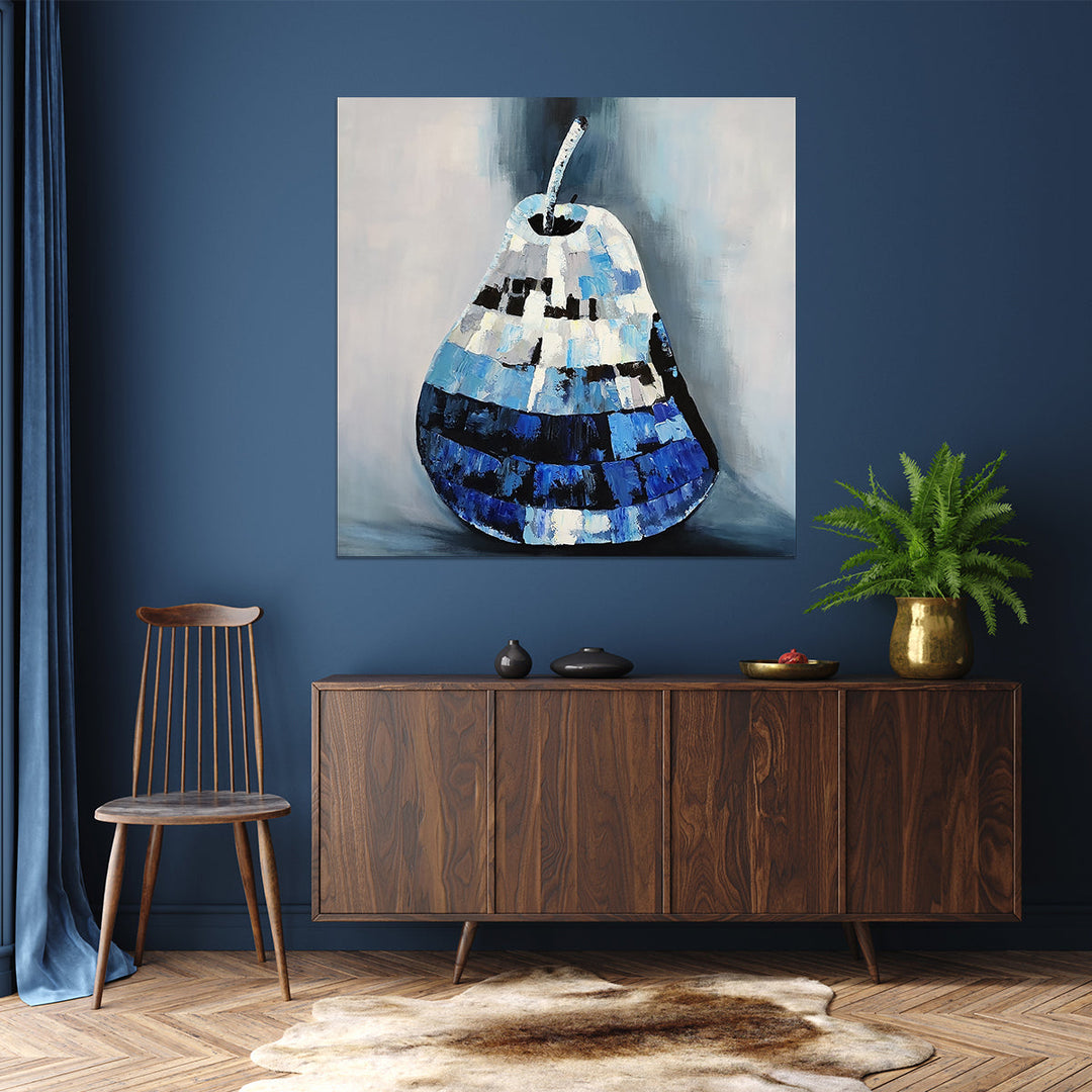 Pear Ecstasy - Whimsical Depiction of a Pear size 100x100cm