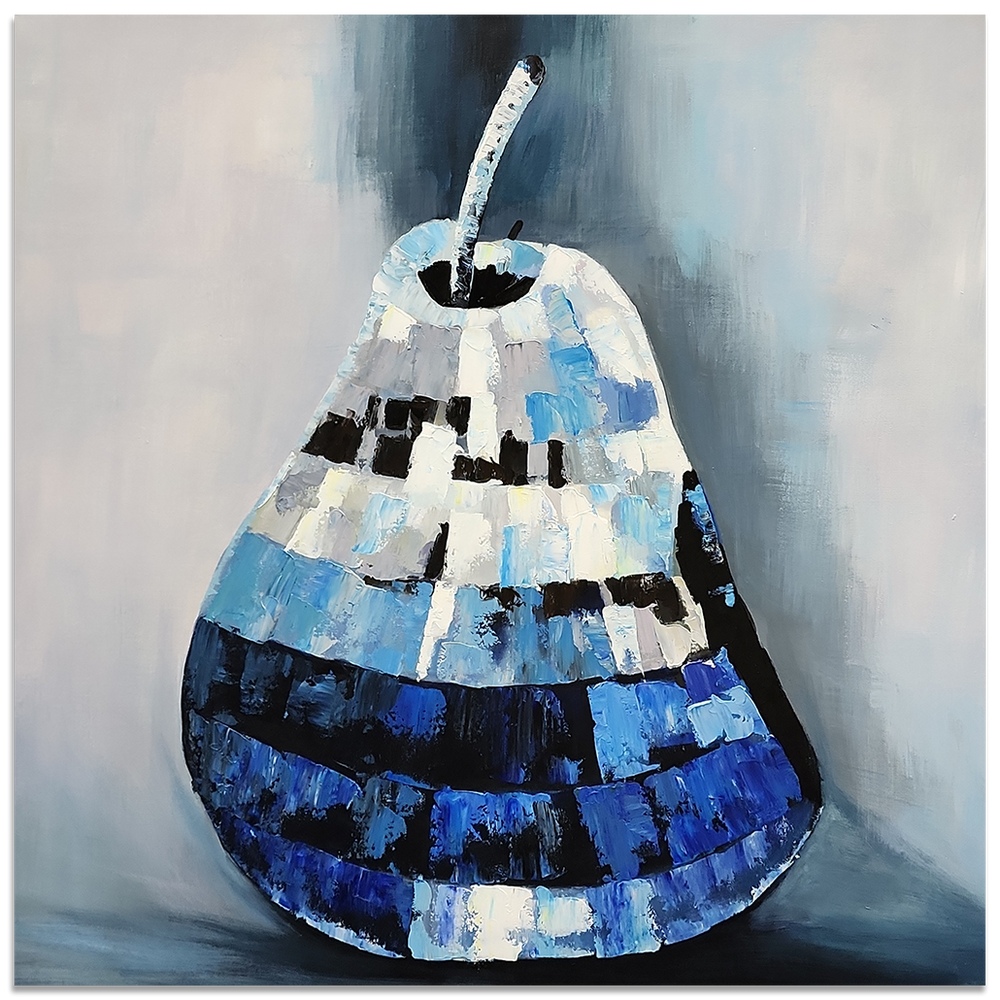 Pear Ecstasy - Whimsical Depiction of a Pear size 100x100cm