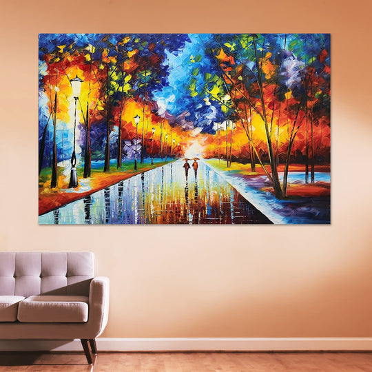 A Dreamlike Pathway - Stunning Colourful Palette Knife Oil Painting 120x180cm