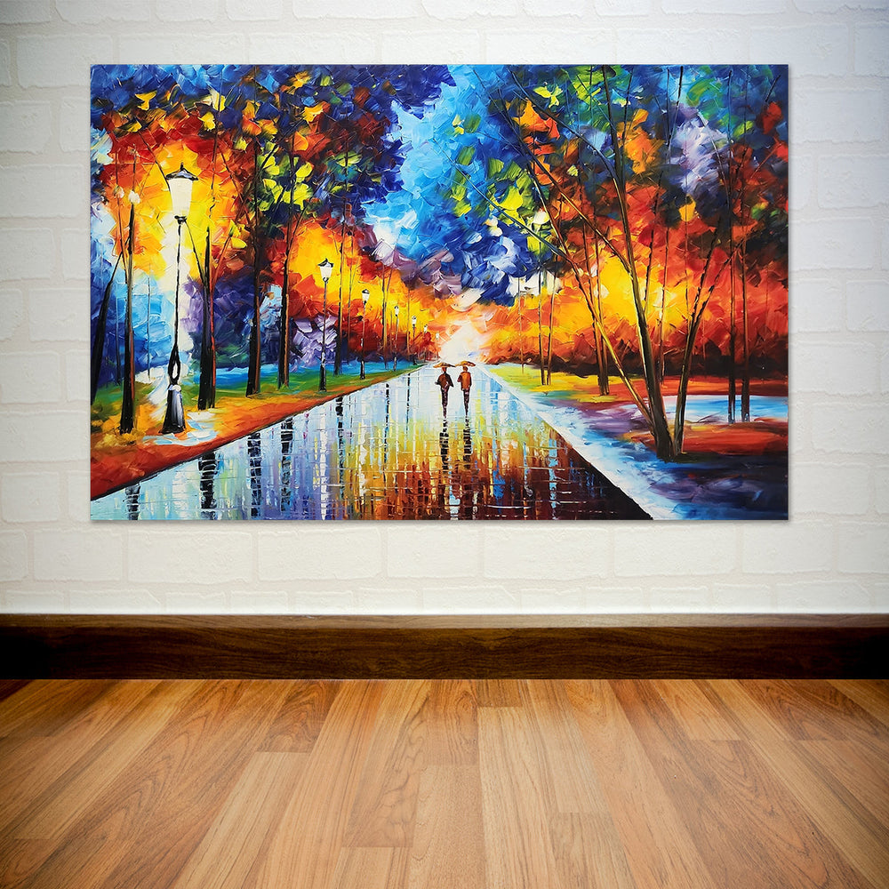 A Dreamlike Pathway - Stunning Colourful Palette Knife Oil Painting 120x180cm