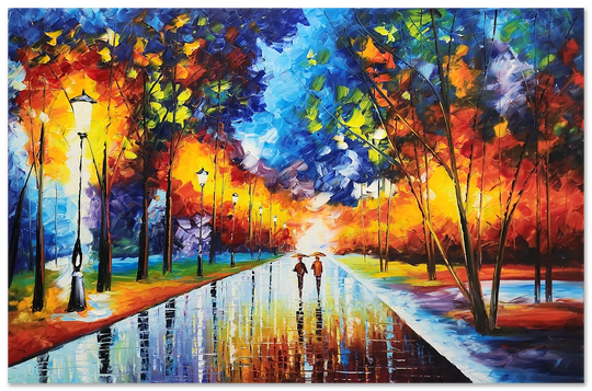 A Dreamlike Pathway - Stunning Colourful Palette Knife Oil Painting 120x180cm