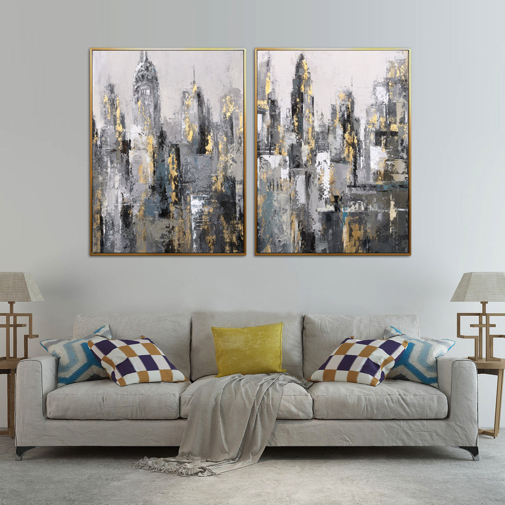 City Escape - Embellished Art with Floating Frame 2 pc Set - 100x150cm EA166