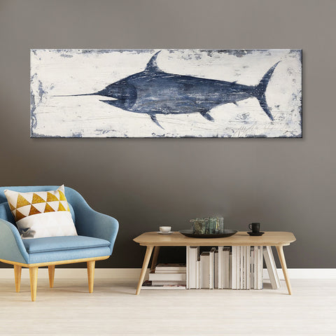 Sword Fish - Hand Embellished Canvas Art - EA269